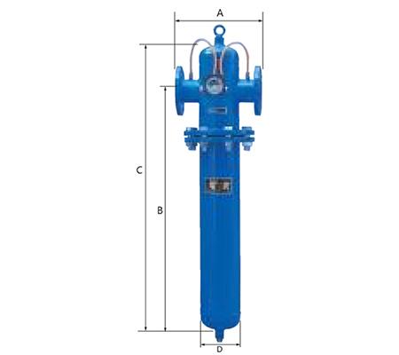 Filtri dell' aria compressa flangiati, Grado di filtrazione XF5